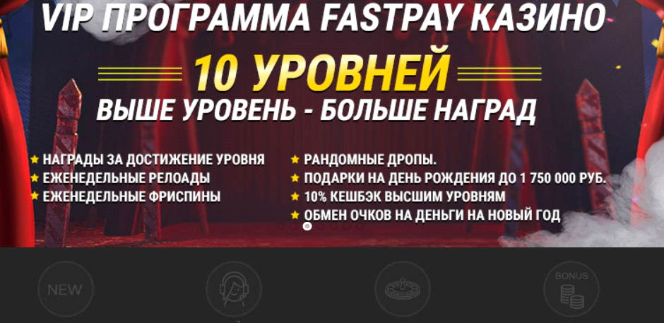 Бонусная программа в казино Фастпей